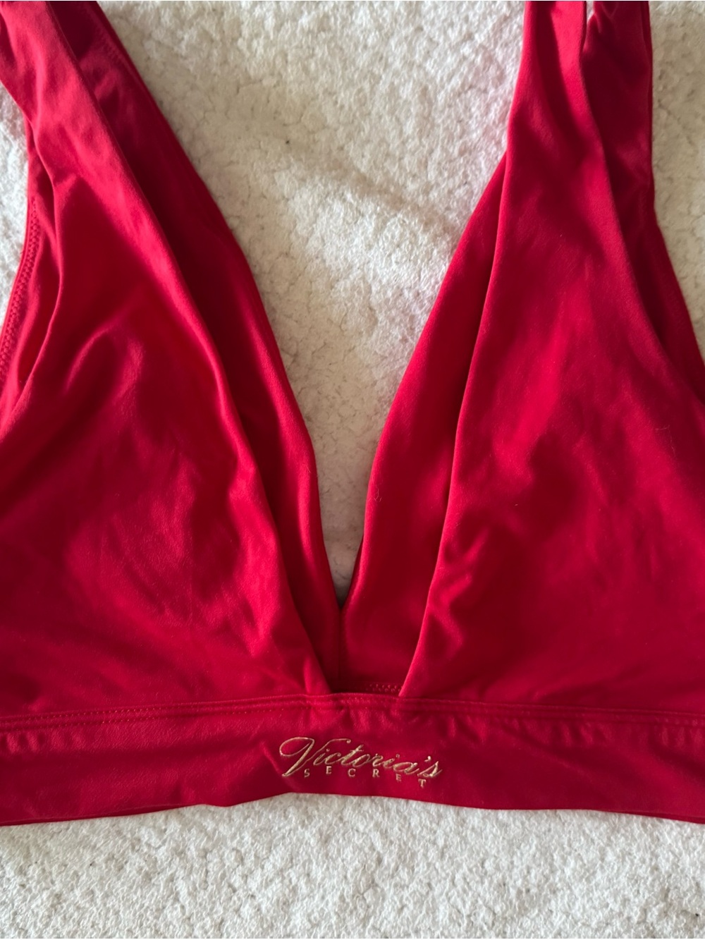 Victoria's Secret Red Plunge Sports Bralette
